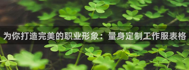 头号玩家龙八国际网址|为你打造完美的职业形象:量身定制工作服表格